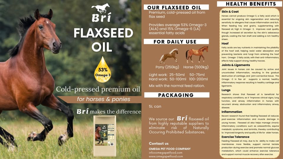 Bri - Linseed / Flaxseed Oil (Horses & Ponies)